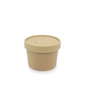 Kraft Paper Soup Cup 8OZ With Lid