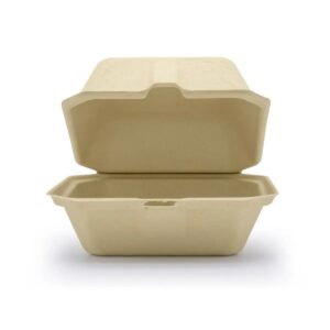 Sugarcane Bagasse Clamshell Burger Boxes