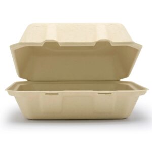 Sugarcane Bagasse Clamshell Takeaway Boxes