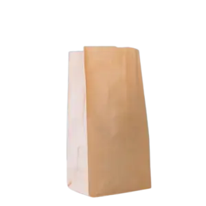 Flat Brown Takeaway Square Bottom Bag